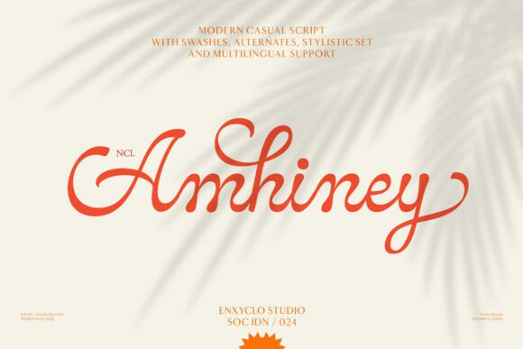 Amhiney: The Modern Script Font for Handmade Brands