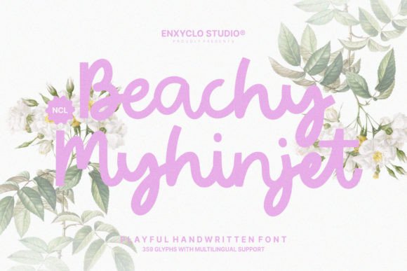 Beachy Myhinjet: A Playful Handwritten Display Font for Modern Branding