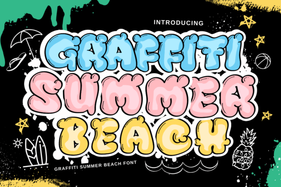 Graffiti Summer Beach: A Vibrant Typeface for Editorial Design