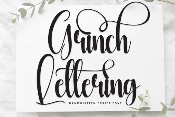 Grinch Lettering: The Handwritten Typeface for Elegant Editorial Design
