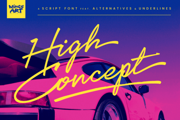 High Concept: A Modern Script Font for Editorial Design