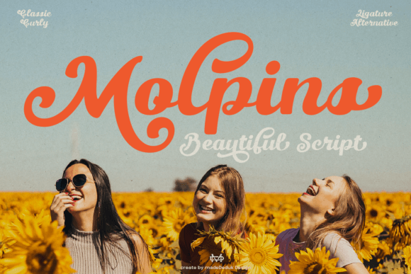 Molpins: A Curly Script Font for Modern Web Design