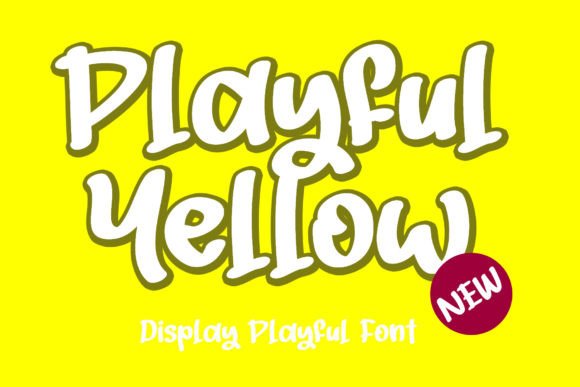 Playful Yellow: A Whimsical Typeface for Creative Web Design