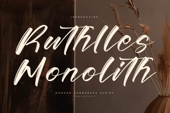 Ruthlles Monolith: The Elegant Script Typeface for Editorial Design